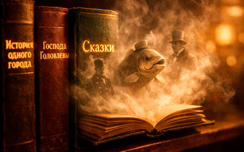 Книжная выставка к 200-летию М.Е. Салтыкова-Щедрина открылась в школьной библиотеке